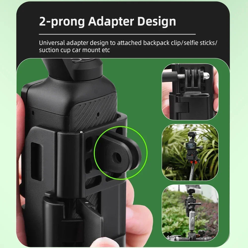 Flymile Extension Bracket For DJI Osmo Pocket 3 Protection Shell With Cold Shoe Adapter Mount Camera Photography Accessories