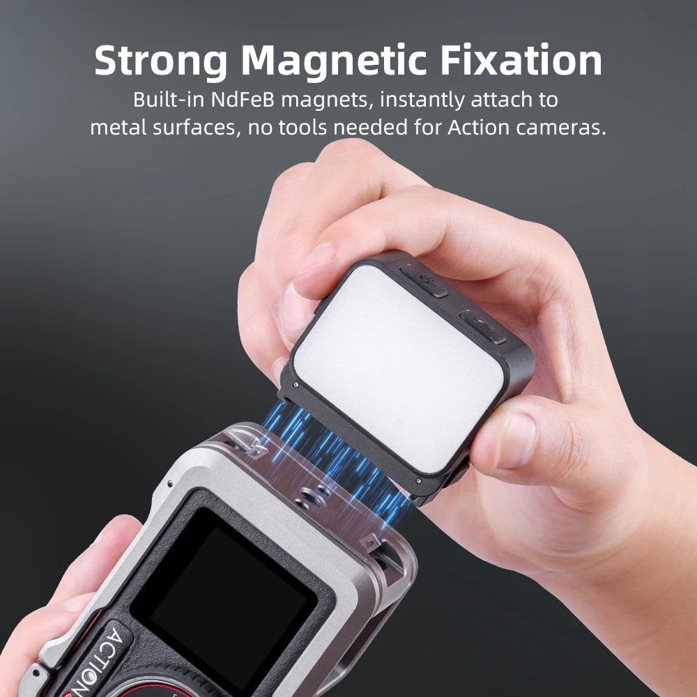 Flymile Video Light Portable Camera Lights 20 Beads for Photography Lighting Rechargeable for Gopro/DJI Action 5/Insta360