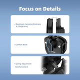 Flymile Motorcycle Windshield Mount for DJI Action 5/Pocket 3/Insta360 X5/Ace Pro 2 Camera Accessorise Aluminum Alloy Clip