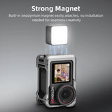 Flymile Video Light Mini LED Vlog Magnetic Fill Light for DJI Pocket 3/Action 5 Pro Camera Accessories 3000K/4700K/6500K