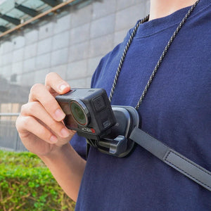 Flymile Action 5 Pro Magnetic Chest Mount +Neck Strap for DJI Action 4/Insta360 Ace Pro 2 Camera Bracket POV Selfie Accessories