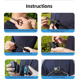 Flymile Action 5 Pro Magnetic Chest Mount +Neck Strap for DJI Action 4/Insta360 Ace Pro 2 Camera Bracket POV Selfie Accessories