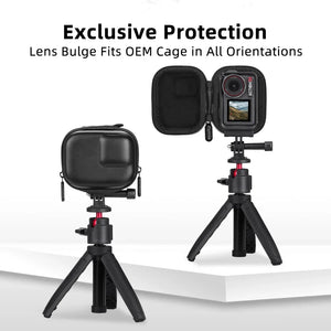 Flymile Action 5 Metal Cage Carrying Case Storage Bag for DJI Action 5 Pro Camera Frame Portable Mini Bag Hard Shell Handbag