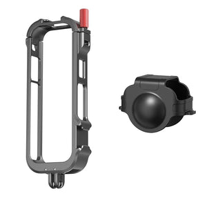 Flymile Metal Frame Rabbit Cage For Insta360 X4 Protective Case With Cold Shoe 1/4 Expansion Bracket Action Camera Accessories
