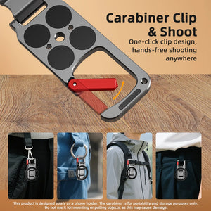 Flymile Phone Magnetic Bracket Carabiner Mount for Iphone 15 14 Samsung Accessorise Magsafe Desktop Mount Base Vlgo Handle