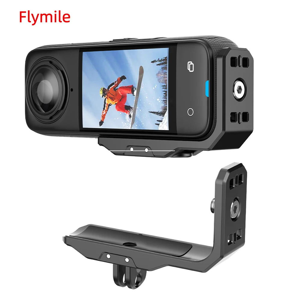 Flymile Expansion Bracket for Insat360 X5/X4 Camera Accessorise Horizontal Shooting Base Tripod/Fill Light Mount Adapter