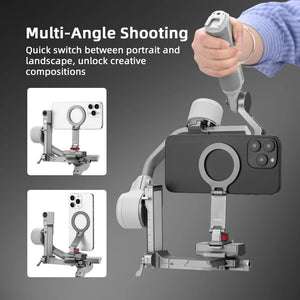 Flymile Magsafe Adapter Bracket for DJI DJI RS 4 Mini Handheld Gimbal Accessoise Phone Holder With Cold Shoe 1/4 Screw Hole